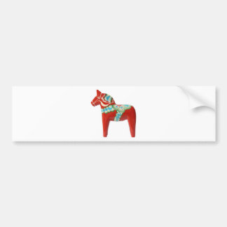 Red Swedish Dala Horse Bumpersticker