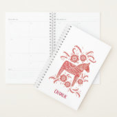 Red Swedish Dala Horse Persoonlijk Planner (Display)