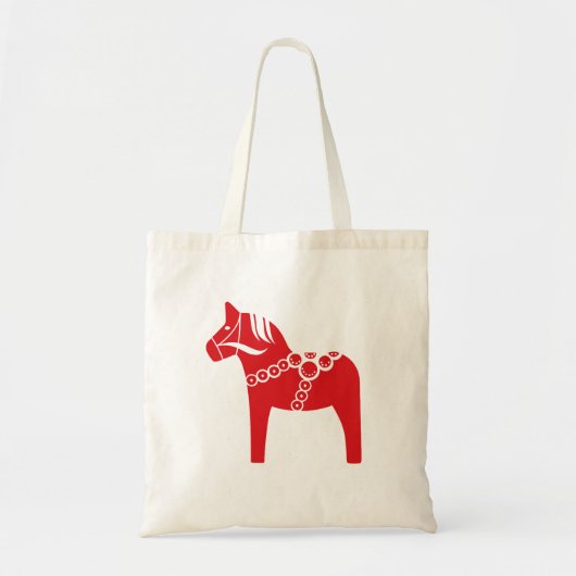 Red Swedish Horse Scandinavian Art Canvas tas (Voorkant)