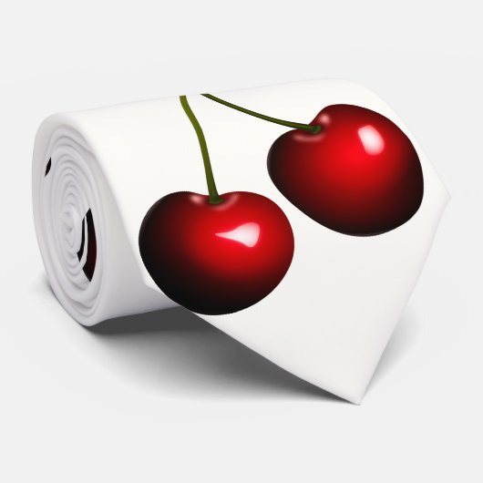 Red Sweet Cherry Stropdas - Aangepaste kleuren (Opgerold)