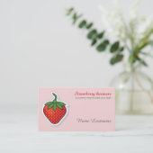 Red Sweet Strawberry - carte de visite personnalis (Debout devant)