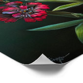 Red Sweet William Flower Art Print Poster (Coin)