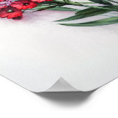 Red Sweet William Flower Art Print Poster (Coin)