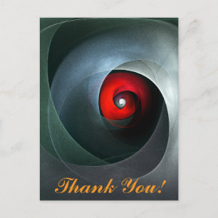 Red Swirl Artistic Modern Abstracte kunst Patroon Briefkaart