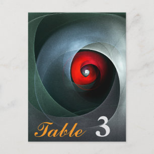 Red Swirl Artistic Modern Abstracte kunst Patroon Briefkaart