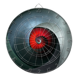 Red Swirl Artistic Modern Abstracte kunst Patroon  Dartbord