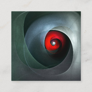 Red Swirl Artistic Modern Abstracte kunst Patroon Informatiekaartje