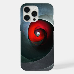 Red Swirl Artistic Modern Abstracte kunst Patroon  iPhone 15 Pro Max Hoesje