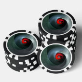 Red Swirl Artistic Modern Abstracte kunst Patroon  Poker Chips (Opstapeling)