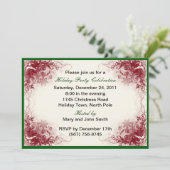 Red Swirl Fête de fête Invitations (Debout devant)