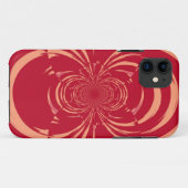 Red Swirl Retro Art Deco Case-Mate iPhone Case (Achterkant (horizontaal))