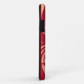 Red Swirl Retro Art Deco Case-Mate iPhone Case (Achterkant/rechts)