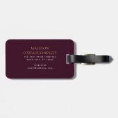 Red Sword Shield Medieval Fantasy Monogram Bagagelabel (Achterkant horizontaal)