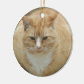 Red Tabby Keramisch Ornament (Links)