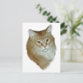 Red Tabby Maine Coon Briefkaart (Staand voorkant)