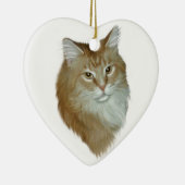 Red Tabby Maine Coon Keramisch Ornament (Rechts)