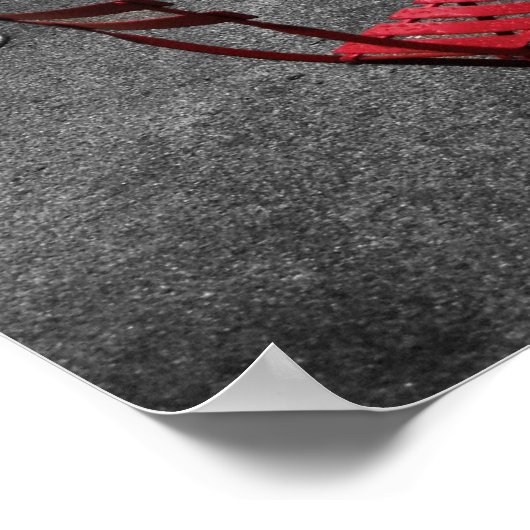 red table in time square poster - standard size (Coin)