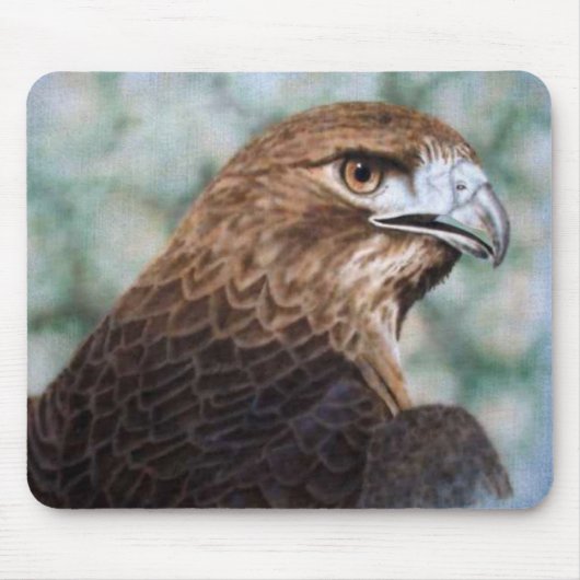 Red-tail Hawk Mousepad Muismat (Voorkant)