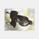 Red-tail Hawk op handschoen Fleece Deken (Voorkant (Horizontaal))