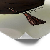 Red-tail Hawk op handschoen Poster (Hoek)