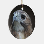 Red Tail Hawk-sierplant Keramisch Ornament (Rechts)