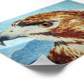 Red-tail Hawk-textiel Poster (Hoek)