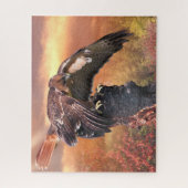 RED TAIL HAWK TOUCHDOWN LEGPUZZEL (Verticaal)