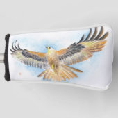 Red Tail Hawk Waterverf Art Golfheadcover (Voorkant)