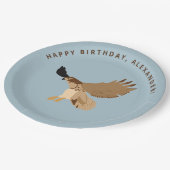 Red-Tailed Hawk in Flight Birthday Party Papieren Bordje (Gekanteld)