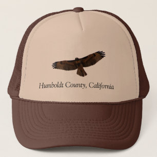 Red-tailed Hawk in vlucht, Humboldt County, CA Trucker Pet