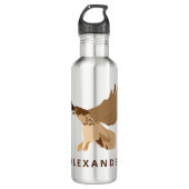 Red-Tailed Hawk in vlucht op maat Waterfles (Voorkant)