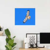 Red Tailed Hawk in vlucht Poster (Thuiskantoor)