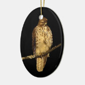 Red Tailed Hawk Keramisch Ornament (Links)