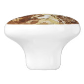 RED TAILED HAWK KERAMISCHE KNOP (Zijkant)