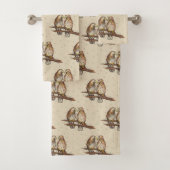 Red Tailed Hawk Love Bird die op sneeuwwinter kijk Bad Handdoek (Insitu)
