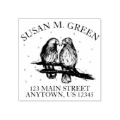 Red Tailed Hawk Lovebird Snow Bird Address Rubberstempel (Afrduk)