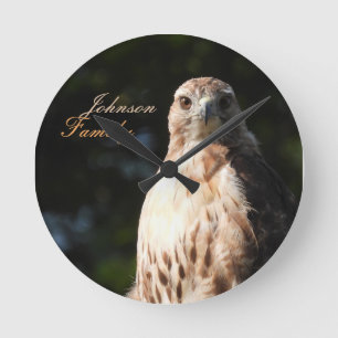 Red Tailed Hawk *Personalize* Ronde Klok
