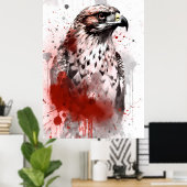 Red Tailed Hawk Poster (Thuiskantoor)