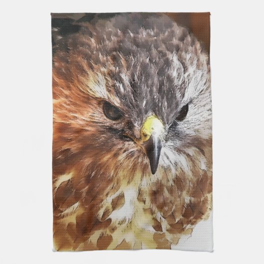 RED TAILED HAWK THEEDOEK (Verticaal)