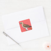 Red-Tailed Hawk Vierkante Sticker (Envelop)