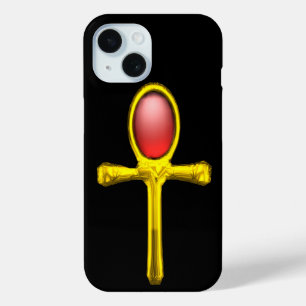 RED TALISMAN/GOLD EGYPTIAN ANKH