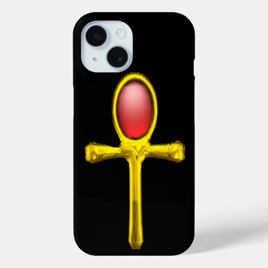 RED TALISMAN/GOLD EGYPTIAN ANKH Case-Mate iPhone CASE (Achterkant)
