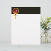 RED TALISMAN MONOGRAM ruby bright black yellow (Staand voorkant)