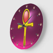 RED TALISMAN, Pink Fuchsia Ruby Grote Klok (Hoek)