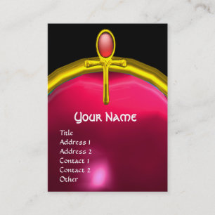 RED TALISMAN RUBY MONOGRAM helder geel roze Visitekaartje