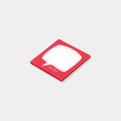 Red Talk Bubble Gepersonaliseerde Naam Spraak Bubb Post-it® Notes (Schuin)