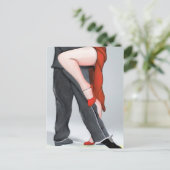 Red Tango Shoe Briefkaart (Staand voorkant)