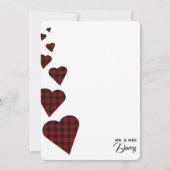 Red Tartan bedankje Bedankkaart (Achterkant)