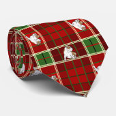 Red Tartan Bulldog Stropdas (Opgerold)