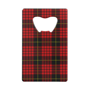Red Tartan Creditcard Fles Open Kredietkaart Flessenopener